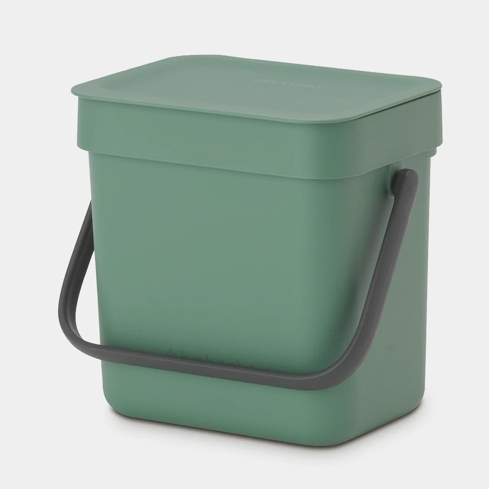 Cubo de basura Sort & Go, 3l verde jade Orden en casa